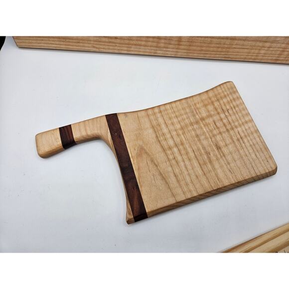 Handmade Food Safe Cutting Chopping Board Set Maple and Mahogany Large & Small - Picture 5 of 8
